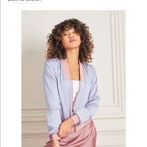 Reversible bomber light lavender/animal print NWOT